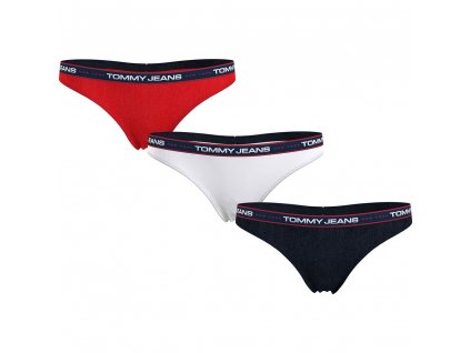 Dámská tanga Tommy Hilfiger UW0UW04709 3Pack, vícebarevné