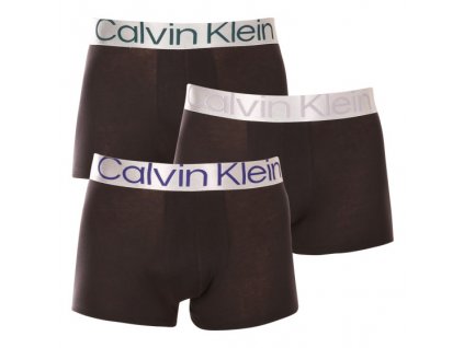 Pánské boxerky Calvin Klein TRUNK 3Pack NB3130A, černé