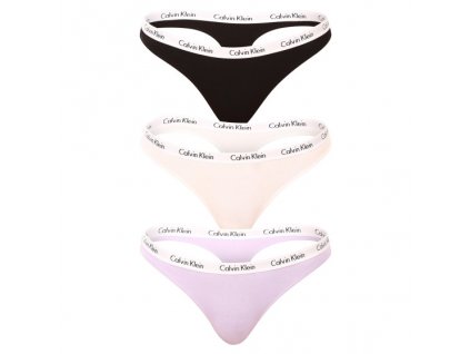 Dámská tanga Calvin Klein 3pack QD3587E , mix barev