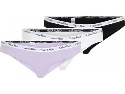 Dámská tanga plus size Calvin Klein 3pack QD3800E , mix barev