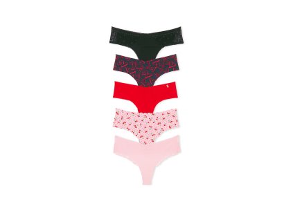 Dámské bezešvé tanga kalhotky Victoria´s Secret - 5pack