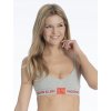 Calvin Klein Monogram Triangel Bustier mit Logobund grau QF4919E 020