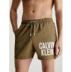 Hnědé pánské plavky Calvin Klein přední díl logo