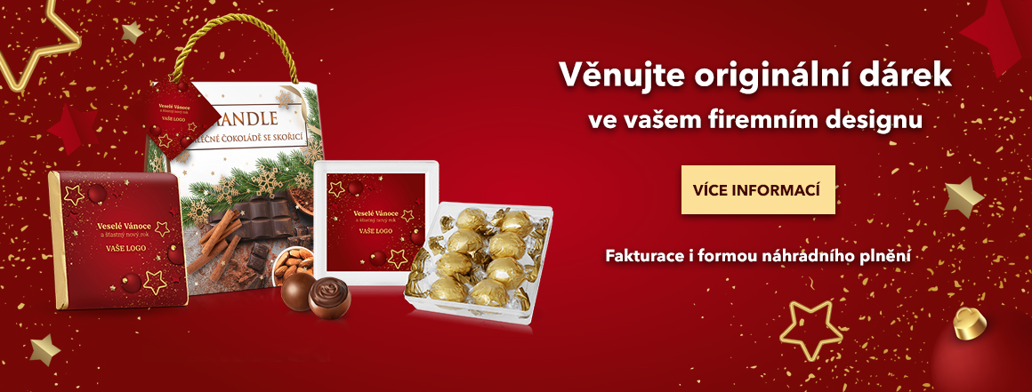 Bonboniéry a čokolády ve firemních obalech