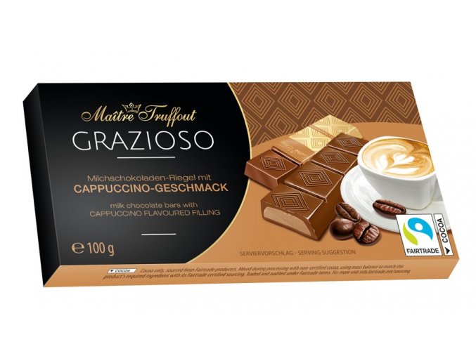 Grazioso milk chocolate with cappuccino cream filling 100g 8x125g Image 1 Zoom image