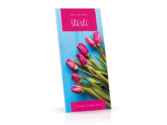K17 0191 jen tak pro stesti 100g obalka modra ruzova tulipany M