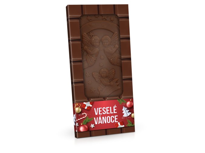 cokolada 100g okno Vesele Vánoce andelicci 2025 M