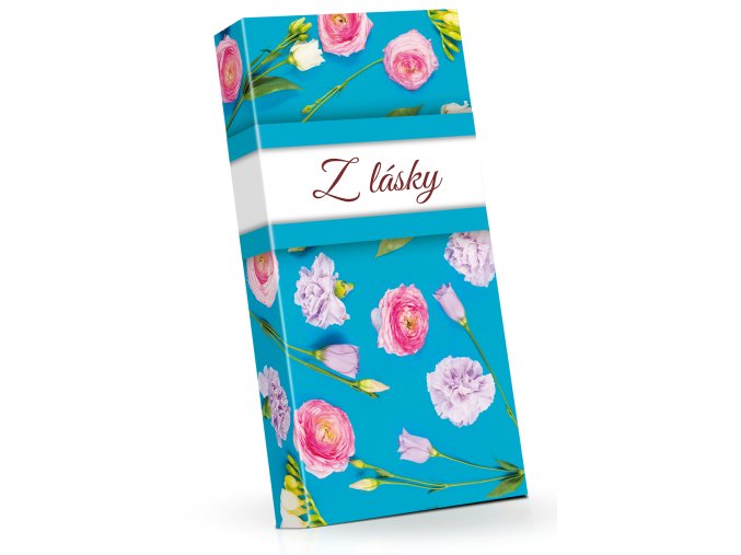 100g chocolate pralines modra tapeta ruze M