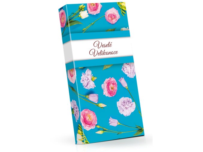 100g chocolate pralines modra tapeta ruze vesele velikonoce M