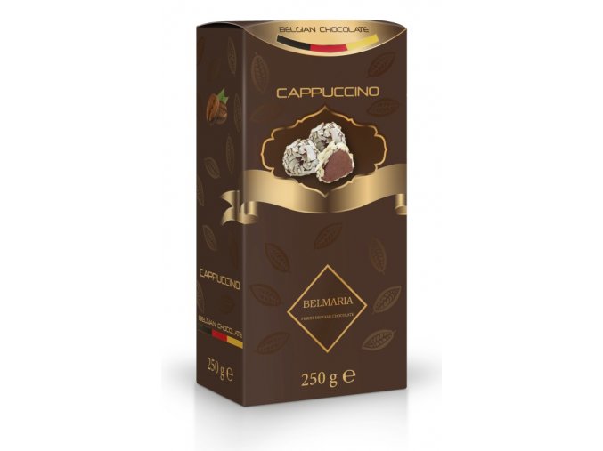Belmaria lanýže mléčné Cappuccino s hoblinkami z bílé čokolády 250g