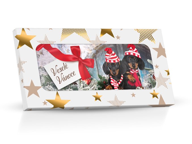 Cok bila 50g karta vanoce jezevcik M