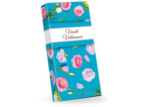 100g chocolate pralines modra tapeta ruze vesele velikonoce M