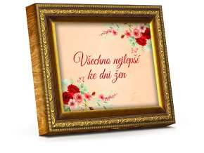 Pohárky 110g drevo ram VšECHNO NEJLEPŠÍ KE DNI ŽEN 2025 M