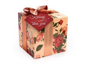 Kostka 17 124 ruže bronz mašle visacka Krasny den žen M