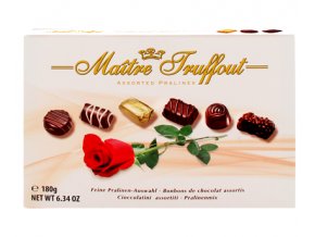 Maitre Truffout - Belgické pralinky z hořké, bílé a mléčné čokolády 180g