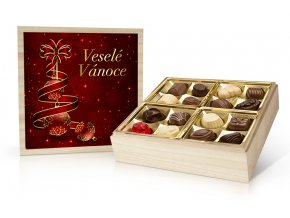 Drevo vesele vanoce cervena 400g 2024 M
