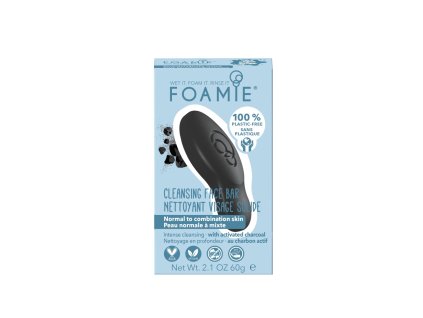 foamie cleansing face bar too coal to be true normal to combination skin