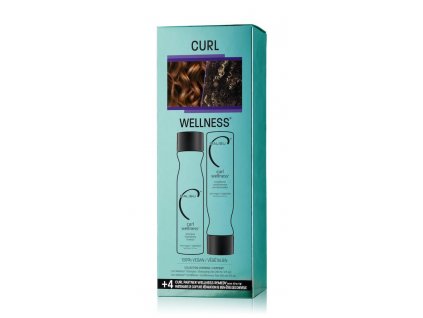 Malibu C Curl Wellness® Collection - sada vlasové péče pro vlnité a kudrnaté vlasy, šampon 266 ml, kondicioner 266 ml, 4 x wellness sáček