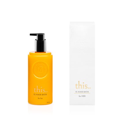 this.. is HAIR BATH for HER, šampon pro všechny typy vlasů, 333ml