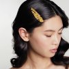 BalmainHair Accessories LimitedEdition Printemps Leaf Slide LE HJ PT SLIDE SS25 Model 01 SOCIAL