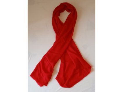 červený kašmírový šál