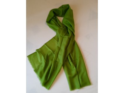 zelený kašmírový šál