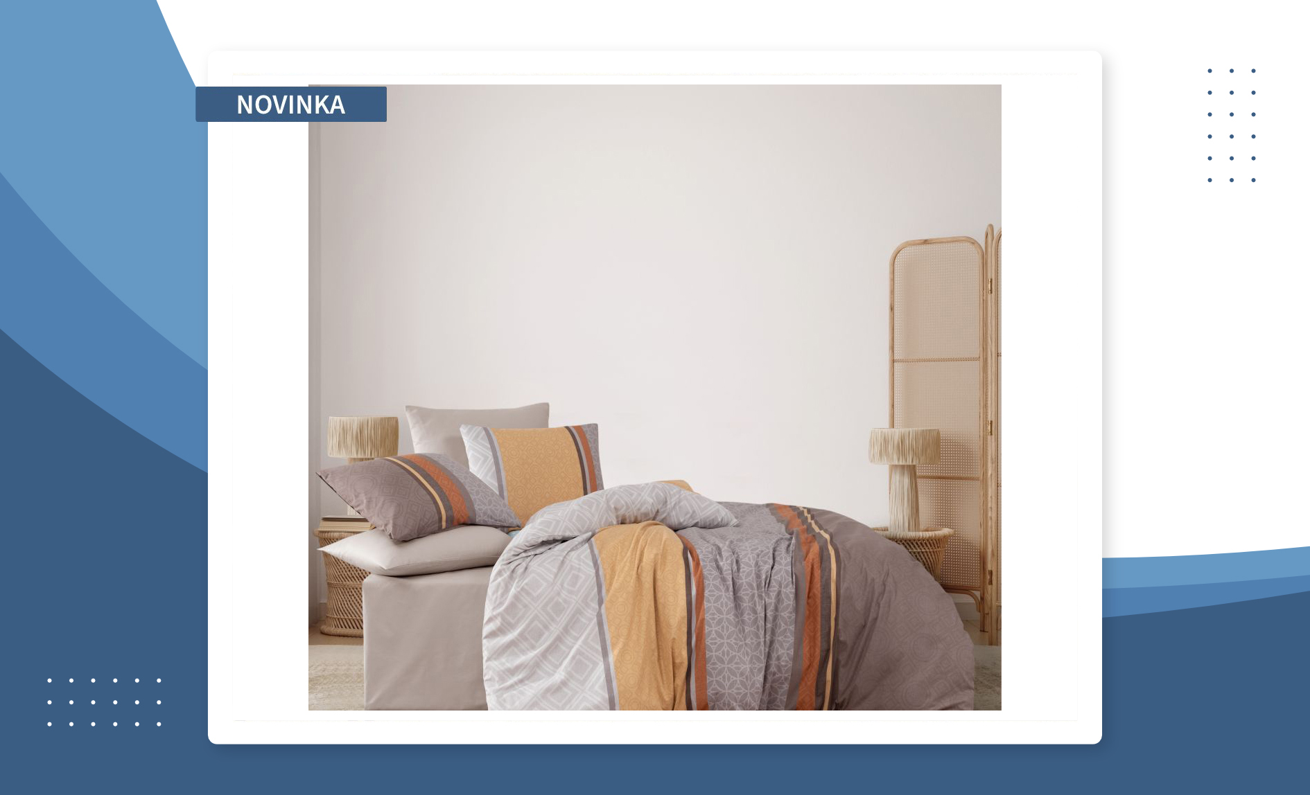 Bavlněné povlečení 140x200 - Proužek hnědý