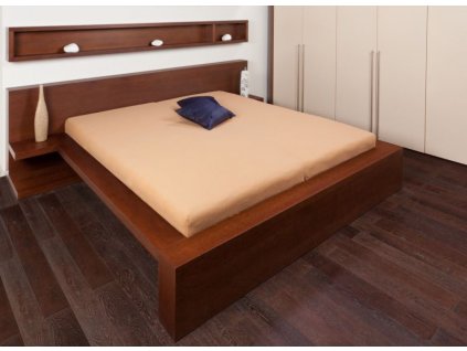 Froté prostěradlo 160x200 - světle pomerančová