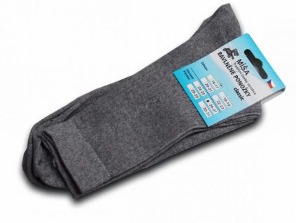 Bavlněné ponožky - šedá vzor