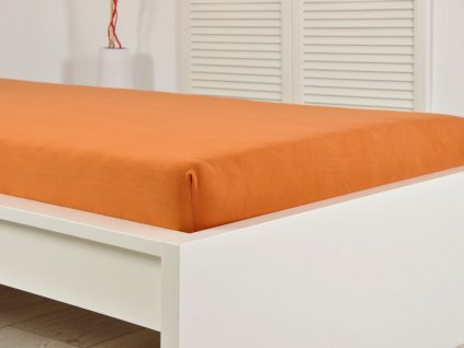 Jersey prostěradlo 180x200 - terakota