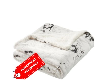 Deka beránek 150x200 cm - Mramor černý