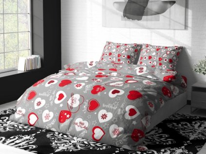 VÁNOČNÍ SRDCE mikroplyš