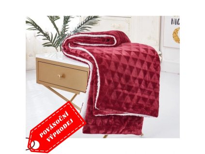 Deka beránek 150x200 cm - Bordó