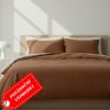 Mušelínové povlečení hnědé  140x200 + 70x90 cm