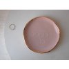 Raduj se v růžové mini talířek na šperky z porcelánu
