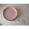 MILUJ růžová mini talířek na šperky z porcelánu