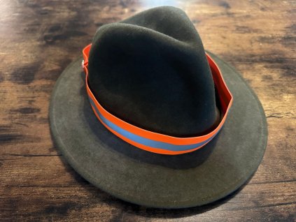 Reflexní pásek na klobouk s reflexním proužkem - oranžový neon