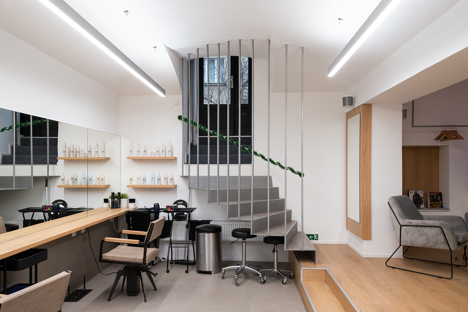 Osvětlení kadeřnictví Cutegory | Přemyslovská - Praha