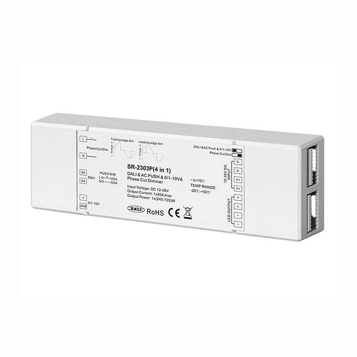DALI, TRIAK, 0-1/10V stmívač pro LED pásky 4in1 Sunricher 1x20A