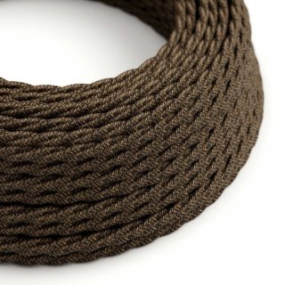 s tn04 krouceny retro opletem textilnim brown kabel melange
