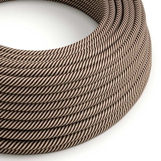 erm51 piskova kabel pruhovany - vertigo textilie opleteny hneda hd