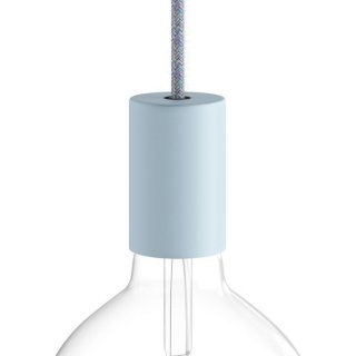 kovova metal color objimka e27 světle modrá