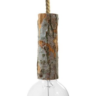 objimka tubo xl drevena kurou bark s pro e27 kabel lanovy
