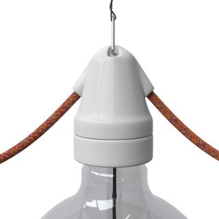 objimka e27 porcelanova via pruchozi porcelain bílá