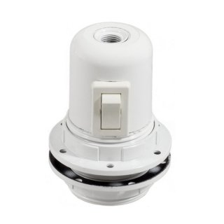 s switch e27 lampshade vypinacem bakelitova objimka bílá