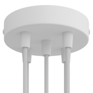 stropni kovova 120mm peti krytka - otvory na s lustr matná bílá