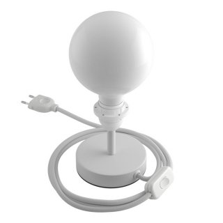 metal s kovova - uchytem pro lampa stinidlo stolni retro alzaluce matná bílá