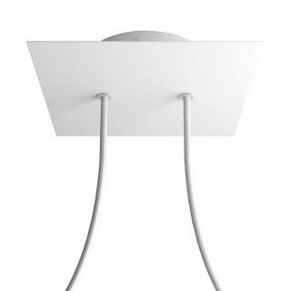 stropni dvema - na lustr otvory krytka kovova rose-one se 200x200mm matná bílá
