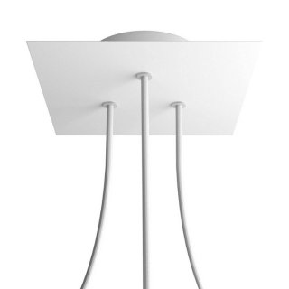 se 200x200mm otvory - stropni krytka na lustr kovova rose-one tremi matná bílá