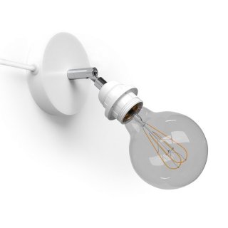 kloubem s lampicka nastenna lampshade metal spostaluce e27 bílá